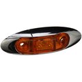 Peterson Manufacturing LIGHTSCLEARANCE AND TAIL RV LED Oblong 395 Inch Length x 135 Inch Width Amber Lens Surface Mo V168XA